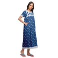 thumbnail image 2 of Moomaya Printed Nightdress For Ladies Cotton Ruffled Border Nursing Night Gown, 2 of 5
