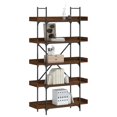 thumbnail image 1 of vidaXL Bookcase 5-Tier Brown Oak 39.4"x13"x71.1" Engineered Wood, 1 of 6