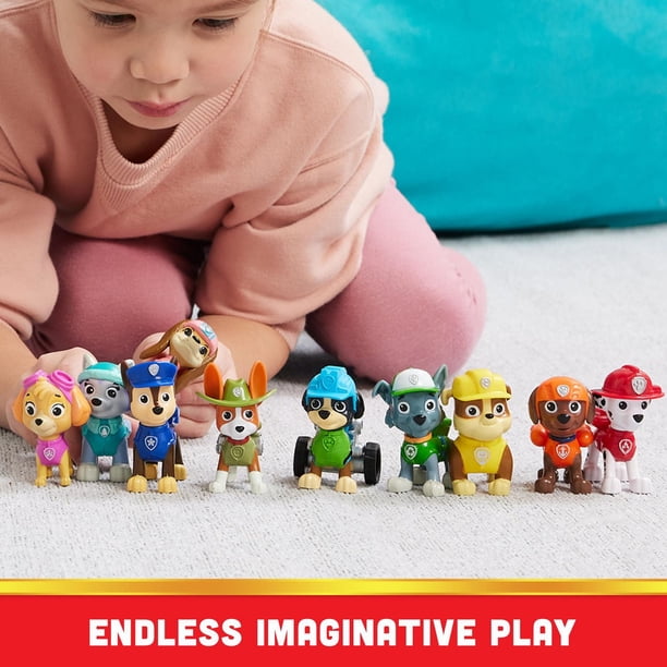Paw Patrol – Coffret 8 Figurines Jungle Pups – Pat Patrouille Aventure – Cadeau Enfant 3 Ans Et + – Figurines Articulées Collection