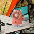 thumbnail image 2 of Misting Desk Fan Fortune Cat Shape Multifunction Nano Spray 3 Speeds Small Cooling Misting Fan for Home Office Travel Pink, 2 of 3
