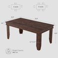 thumbnail image 2 of 63" Rectangular Dining Table with Scratch-Resistant Laminate Top, Sturdy Kitchen Table for 6 with Adjustable Leveling Feet, Easy Assembly，Chair not included, 2 of 9
