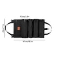 thumbnail image 2 of Fridja Multifunctional Tool Bag, 5-Zipper Compartment Tool Organizer Portable Tool Storage Bags Waterproof Cloth-Zipper Pouch for Mechanic, Electricians, Repairman, 18.5 x11 in, Black, 2 of 6
