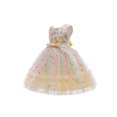 thumbnail image 3 of Faithtur Robe Formelle une-Pièce Sans Manches à Col Rond pour Enfants avec Paillettes et Motifs de Cœurs, 3 of 9