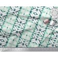 thumbnail image 2 of Soimoi Green Cotton Poplin Fabric Geometric Tie-Dye Decor Fabric Printed Yard 42 Inch Wide, 2 of 4