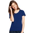 thumbnail image 2 of Hanes Womens X-Temp V-Neck T-Shirt, L, Navy, 2 of 2