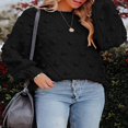 thumbnail image 4 of Pulls Tricotés pour Femmes Pulls Unis Col Rond Pull à Manches Longues, 4 of 6