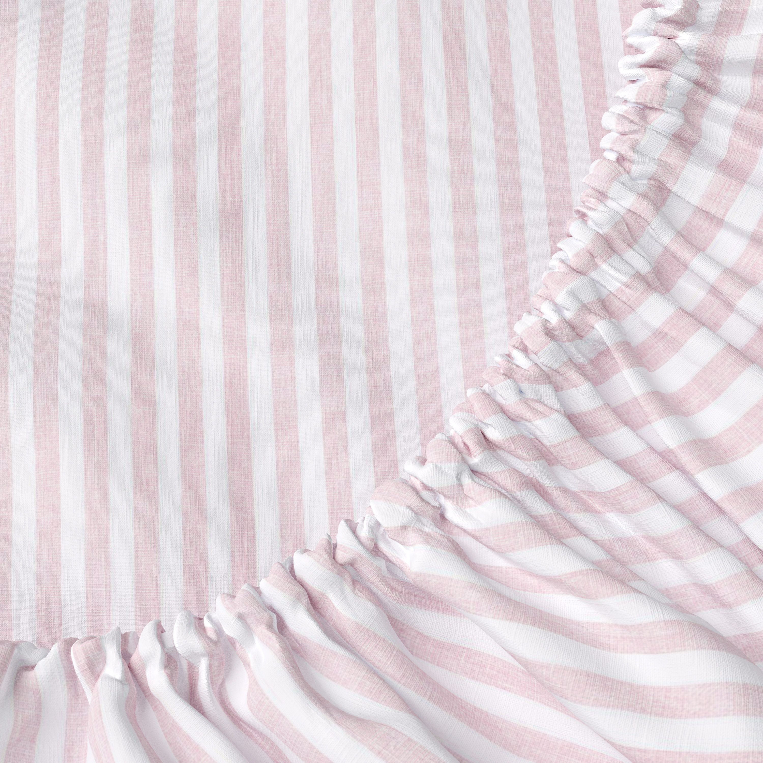 Mainstays Kids 220TC Cotton Stripe Pink Double, 4 Piece Sheet Set