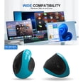 thumbnail image 4 of Wireless Vertical Ergonomic Mouse SGEYR Rechargable 2.4G USB with 6 Buttons for Computer - Blue, 4 of 6