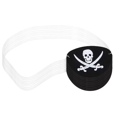 10PCS/Bag Halloween Pirate Eye Patch Costumes Skull Eyeshade Cover Mask Pirates Party Supplies