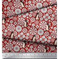 thumbnail image 3 of Soimoi Poly Georgette Fabric Floral & Penguin Ocean Fabric Prints by Yard 52 Inch Wide, 3 of 3
