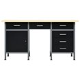 thumbnail image 2 of vidaXL Workbench Black 160x60x85 cm Steel, 2 of 5