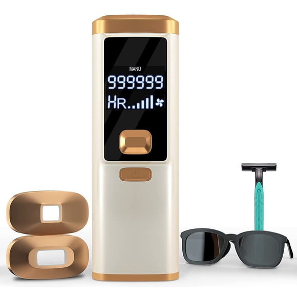 Épilation au Laser, Épilation pour Femmes et Hommes Permanente et Indolore, Épilateur Amélioré jusqu'à 999,999 Éclats, Dispositif d'Épilation à Domicile pour Visage, Jambes, Bras, Corps Entier