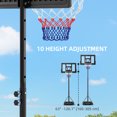 thumbnail image 4 of Soozier 7.5-10ft Portable Basketball Hoop with Wheels and 43" Backboard, 4 of 10