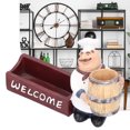 thumbnail image 2 of Resin Chef Statue Toothpick Business Card Holder Figurine Restaurant Tabletop Decoration Craft Counter Bistro, 2 of 9