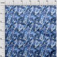 thumbnail image 3 of oneOone Cotton Silk Medium Blue Fabric Abstract Craft Projects Decor Fabric Printed By The Yard 42 Inch Wide, 3 of 4