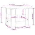 thumbnail image 4 of vidaXL Coffee Table Brown Oak 55x55x42 cm Engineered Wood, 4 of 4