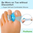 thumbnail image 2 of 3 Pairs Soft Bunion Spacers Silicone Gel Toe Separator Thumb Corrector Foot Care Tool, 2 of 8