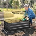 thumbnail image 3 of Outsunny Raised Garden Beds Set of 2, Galvanized Planter Box, 3 of 10