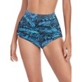 thumbnail image 4 of RELLECIGA Women's High Waisted Ruched Bikini Bottom, 4 of 6