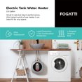 thumbnail image 2 of Fogatti Chauffe-Eau Électrique Mini Réservoir 2,5 Gallons 1440W, Montage Mural/sol, Gris, 2 of 7