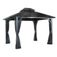 thumbnail image 1 of Sojag Genova 12 x 14 x 10 ft Dark Brown Gazebo, 1 of 7