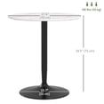 thumbnail image 3 of HOMCOM Table à Manger Ronde avec Base en Acier, Coussinet Antidérapant pour Salon, 3 of 10