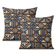 thumbnail image 1 of Throw Pillow Covers Set of 2 Boho Farmhouse Decorative Pillow Covers 20x20 Inch, Geometric Patterns, Square Pillow Covers for Couch, Sofa, Bed, Fall Home Decor, 1 of 7