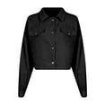 thumbnail image 5 of Yuyuzo Veste en Velours Côtelé pour Femmes, Décontractée, Ample, Cardigan d'Hiver à Manches Longues, Col à Revers, Boutonnée, Vestes Courtes, 5 of 5