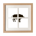 thumbnail image 1 of Black Boar Cute Animal Portrayal Frame Wall Tabletop Display 4 Openings Picture, 1 of 3