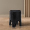 thumbnail image 3 of Meridian Furniture Foligno Table d'Appoint en Béton Noir pour Intérieur/extérieur, 3 of 8