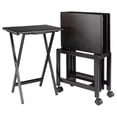 thumbnail image 1 of Allen 5pc Snack Table Set in Coffee Finish, 1 of 9
