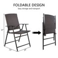 thumbnail image 3 of Gymax Chaise Pliante en Rotin Brun 4 Pcs Mobilier d'Extérieur Intérieur, 3 of 10