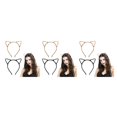 thumbnail image 3 of maskred 2pcs/set Stylish And Serviceable Leopard Kitty Hair Hoops For Daily Cute And Stylish Hoops For Girls 3Set, 3 of 6