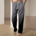 thumbnail image 1 of RXIRUCGD Men's Fashion Drawstring Elastic Waist Gradient Color Casual Length Pants, Dark Gray, Size: M, 1 of 4