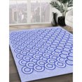 thumbnail image 3 of Ahgly Company Machine Washable Indoor Rectangle Transitional Heavenly Blue Area Rugs, 7' x 10', 3 of 7