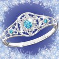 thumbnail image 2 of Bague Bijou Motif de Soleil Fleur en Zircon avec Pierre Précieuse Bleue, 2 of 9