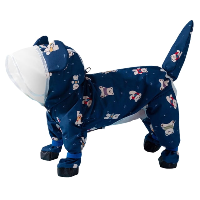 SIfdSeng Small Dog Raincoat Hooded with D Ring Full Coverage Dog Rain Jacket Slicker Poncho Dog Rain Jacket with Reflective Strip Rainboot Pet Clothes for Small Dogs Girl Dog Vest Harness Green