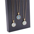 thumbnail image 4 of 26 English Letters (A-Z) Necklace For Women Titanium Steel Stainless Steel Pendant Necklace Pearl Shell Oil Drop Necklace As Gift For Wife , Daughter, Friend, 4 of 9