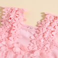thumbnail image 4 of Infant Girls Romper Dress Lace Flower Sleeveless Mesh Tulle Jumpsuits, 4 of 9