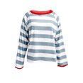 thumbnail image 4 of Hauts pour Femmes à Rayures Col Ras du Cou Manches Longues T-Shirts à Blocs de Couleur Automne Décontracté Ample Confortable Blouse, 4 of 7