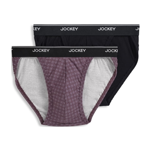 Jockey Hommes 100 % Coton Elance String Bikini - Lot de 2