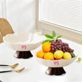 thumbnail image 3 of RKSTN Fruit Plates 9.84 Inches Fruit Plates High Value Lights Pitches Fruit Plates Household Living Room Coffee Table Candy Plates Upscale Snack Plates Placement Plates, 3 of 5