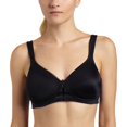 thumbnail image 1 of Vanity Fair Womens Body Caress Full Coverage Wirefree Bra, 40C, Midnight Black, 1 of 6