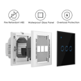 thumbnail image 2 of Wireless Switches WiFi Light Switch Smart Wall Compatible with Alexa Echo Google Home Assistant Control APP Touchable Light Switch Phone for iOS 1 2 3 Gang, 2 of 8