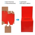 thumbnail image 3 of Unique Bargains Ballot Box 6"x6"x6" Raffle Box with Removable Header Board Suggestion Box Cardboard Box Red 2Pack, 3 of 5