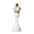 thumbnail image 2 of fastboy Pièces d'Échecs Statue avec Peinture Dorée Résine Cadeau pour Bureau Salon Bureau Forme Cheval Noir Forme Roi Blanc, 2 of 4
