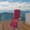 thumbnail image 3 of Coussin Confortable en Polyester pour Fauteuil Inclinable de Jardin, Chaise Épaissie, Tapis Épaissi, Extérieur Intérieur, Rouge Vin B, 3 of 8