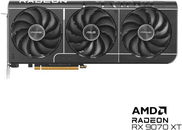 ASUS PRIME-RX9070XT-O16G Prime Radeon RX 9070 XT OC Edition Graphics Card ,PCIe 5.0, HDMI/DP 2.1, 2.5-Slot Design