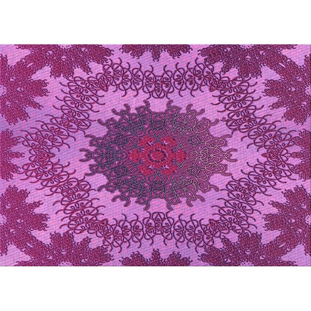 Ahgly Company Tapis d'Intérieur Rectangulaire Transitionnel Moyen Violet Rouge Rose Lavable à la Machine, 2 Pieds x 3 Pieds