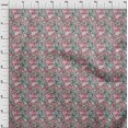 thumbnail image 4 of oneOone Tissu Polyester Spandex Gris Floraux Matériel de Robe Tissu Imprimé Tissu au Mètre 56 Pouces de Large, 4 of 4